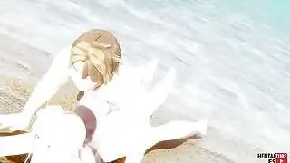 Genshin Impact Hentai - Lumine wird am Strand gefickt - Asiatischer japanischer Anime-Manga-Porn