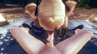 Genshin Impact Hentai - POV Fischl Oral Seks ve Yüzüne Boşalma - Japon Asya Manga Anime Oyun Pornosu