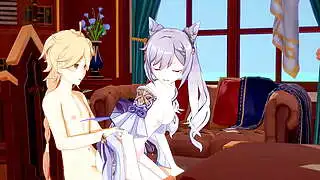 Genshin Impact Hentai - Aether x Ganyu Oral Seks ve Cinsel İlişki - Japon Asya Manga Anime Oyun Pornosu