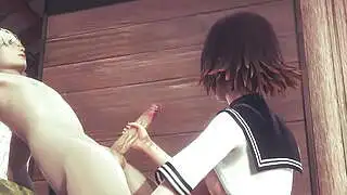 Sansürsüz Hentai - Mia mastürbasyon yapıyor ve kremalı ilişkiye giriyor - Japon Asya Manga Anime Film Oyun Pornosu