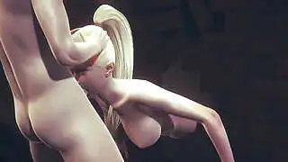 Naruto Hentai - Ino'nun ağzına ve anüsüne duvarın arkasından tecavüz ediliyor - Japon Asya Manga Anime Film Oyun Pornosu